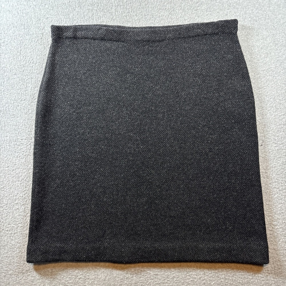 Lauren Ralph Lauren Sz L Pencil Dress 100% Lambswool Dark Gray/Black Academics